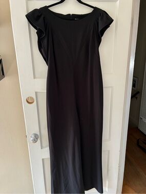 Calvin Klein Black Women’s Jumpsuit with Flutter Sleeves
